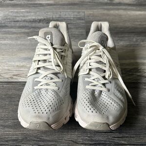 On Running Light Gray Mesh Sneakers